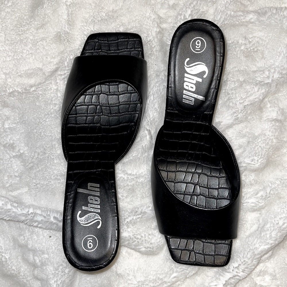 Black Slip On Heels